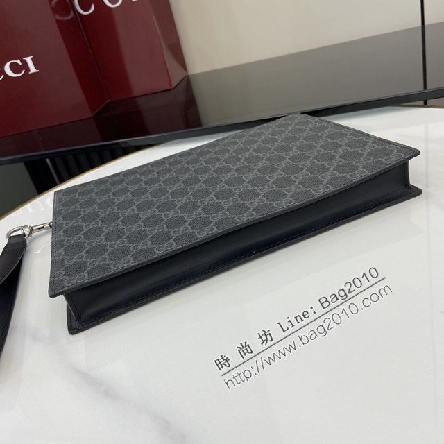 Gucci專櫃古馳最新款Emblem系列男士手拿包 jh2697型號：821155